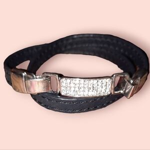 Lia sophia 2in1 bling wrap bracelet Choker collar necklace blue and silver